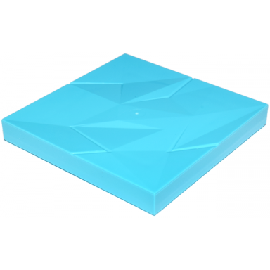medium azure brick modified 6 x 6 x 2 3 no studs with ice crystal surface profile