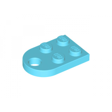 medium azure plate modified 2 x 3 with hole