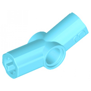 medium azure technic axle and pin connector angled 3 - 157.5 degrees