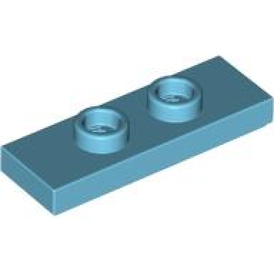 medium azure plate modified 1 x 3 with 2 studs double jumper