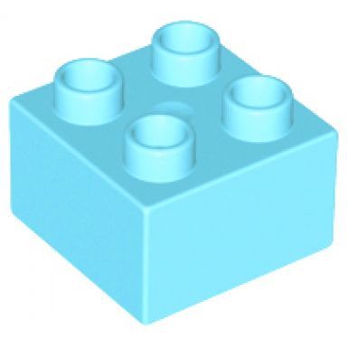 medium azure duplo brick 2 x 2