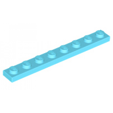medium azure plate 1 x 8