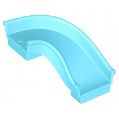 medium azure duplo slide curved 90 degrees straight sides