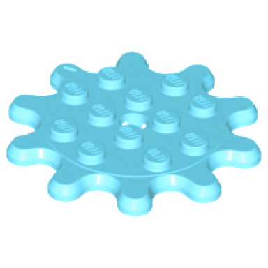 medium azure plate round 4 x 4 gear 10 tooth