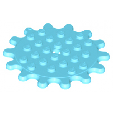 medium azure plate round 6 x 6 gear 14 tooth