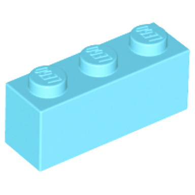 medium azure brick 1 x 3