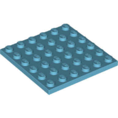 medium azure plate 6 x 6