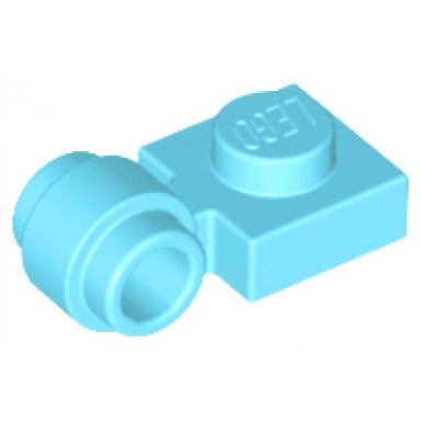 medium azure plate modified 1 x 1 with light attachment - thick ring
