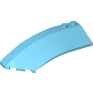 medium azure wedge 8 x 3 x 2 open left