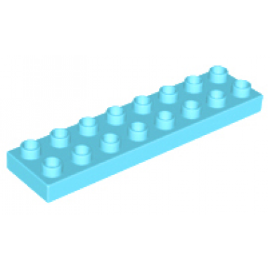 medium azure duplo plate 2 x 8