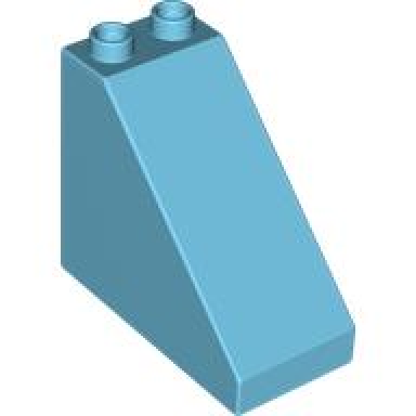 medium azure duplo brick 4 x 2 x 3 slope