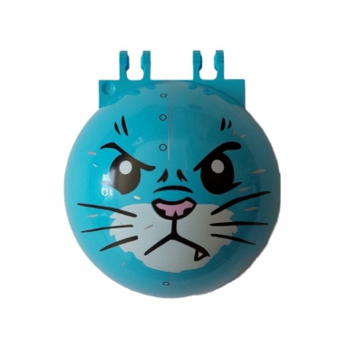 medium azure windscreen 6 x 6 x 3 canopy half sphere with dual 2 fingers with angry cat face pattern