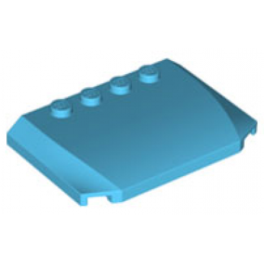 medium azure wedge 4 x 6 x 2 3 triple curved