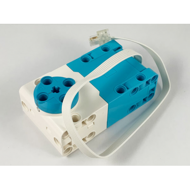 medium azure electric motor spike prime powered up large angular with white top housing and cable