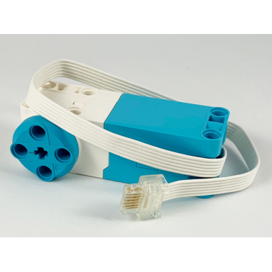 medium azure electric motor spike prime powered up medium angular with white top housing and cable