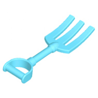 medium azure duplo utensil pitchfork with smooth handle