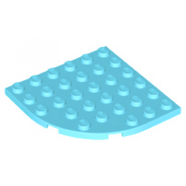 medium azure plate round corner 6 x 6