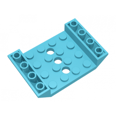 medium azure slope inverted 45 6 x 4 double with 4 x 4 cutout and 3 holes