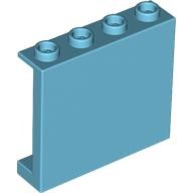 medium azure panel 1 x 4 x 3 with side supports - hollow studs