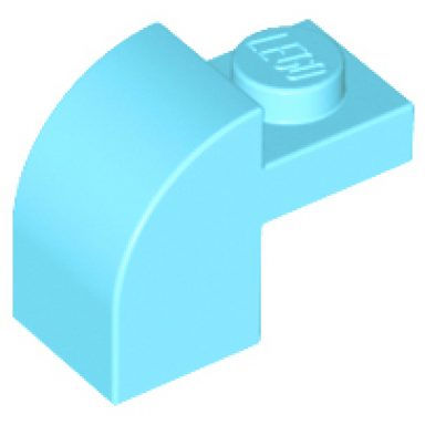 medium azure slope curved 2 x 1 x 1 1 3 with recessed stud