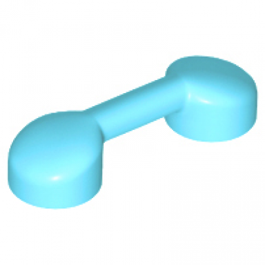 medium azure bar 1 x 3 with 2 stud receptacles radio handle telephone handset