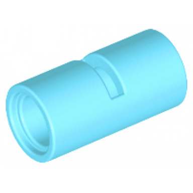 medium azure technic pin connector round 2l with slot pin joiner round