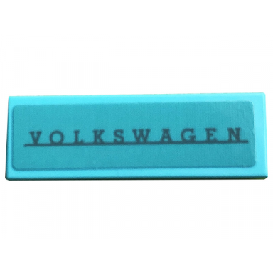 medium azure tile 1 x 3 with volkswagen pattern sticker - set 10279