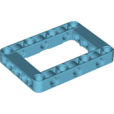 medium azure technic liftarm modified frame thick 5 x 7 open center