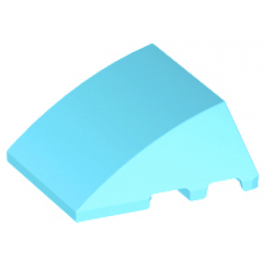 medium azure wedge 4 x 3 triple curved no studs