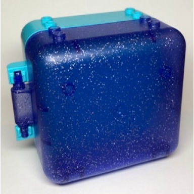 medium azure container box 3 x 8 x 6 2 3 with glitter trans-purple front 64454 64462