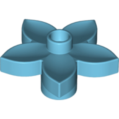 medium azure duplo plant flower with stud