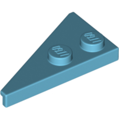medium azure wedge plate 4 x 2 right pointed