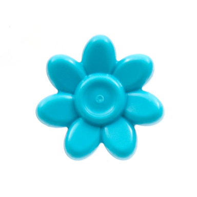 medium azure minifigure utensil trolls flower 7 petals and pin