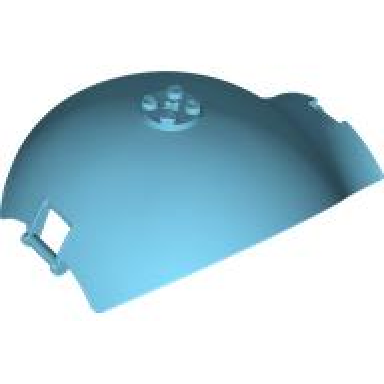 medium azure panel 10 x 4 x 13 curved tapered with bar handle at each end 4 studs on side