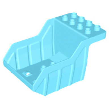 medium azure duplo dump truck small container 2 rows of studs on top tipper bed