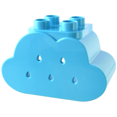 medium azure duplo brick 2 x 4 x 2 cloud