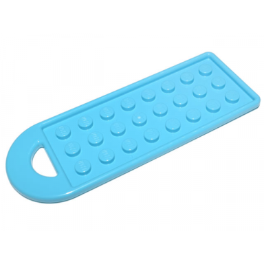 medium azure bag tag with 3 x 8 studs