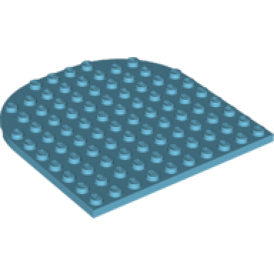 medium azure plate round 10 x 10 rounded end