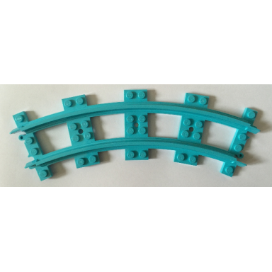 medium azure train track plastic narrow curve