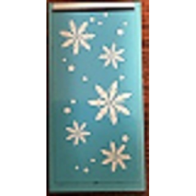 medium azure tile 2 x 4 with medium azure bedspread with snowflakes pattern sticker - set 41323