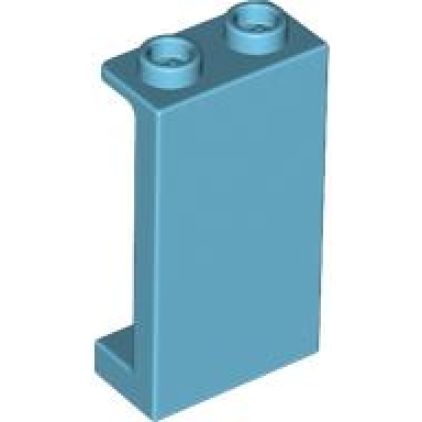 medium azure panel 1 x 2 x 3 with side supports - hollow studs