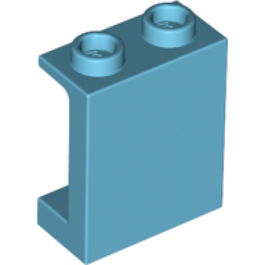 medium azure panel 1 x 2 x 2 with side supports - hollow studs