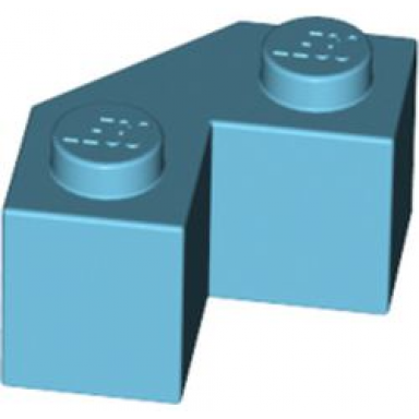 medium azure brick modified facet 2 x 2