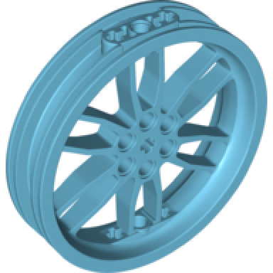medium azure wheel 75mm d x 17mm motorcycle
