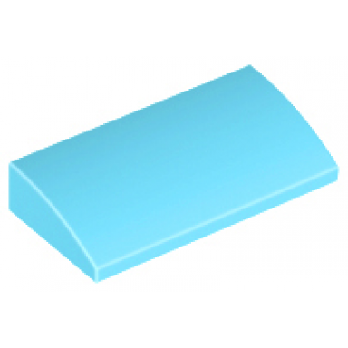 medium azure slope curved 2 x 4 x 2 3 with bottom tubes