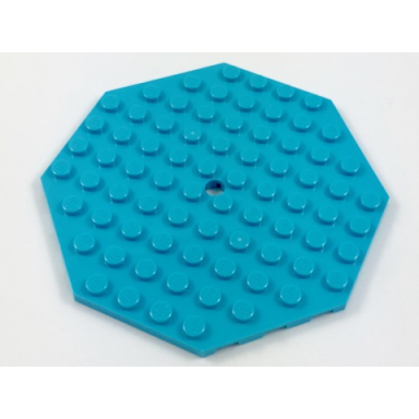 medium azure plate modified 10 x 10 octagonal with hole