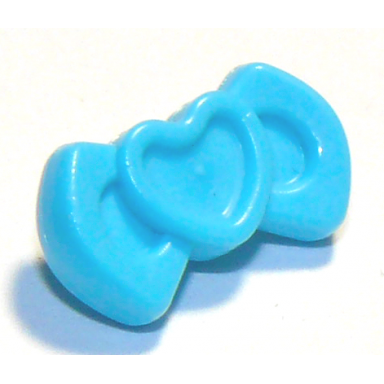 medium azure friends accessories bow with heart and small pin