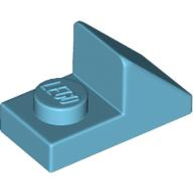medium azure slope 45 2 x 1 with 2 3 cutout
