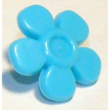 medium azure friends accessories hair decoration flower with smooth petals and small pin