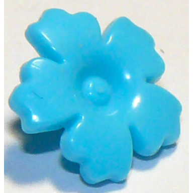 medium azure friends accessories hair decoration flower with serrated petals and small pin